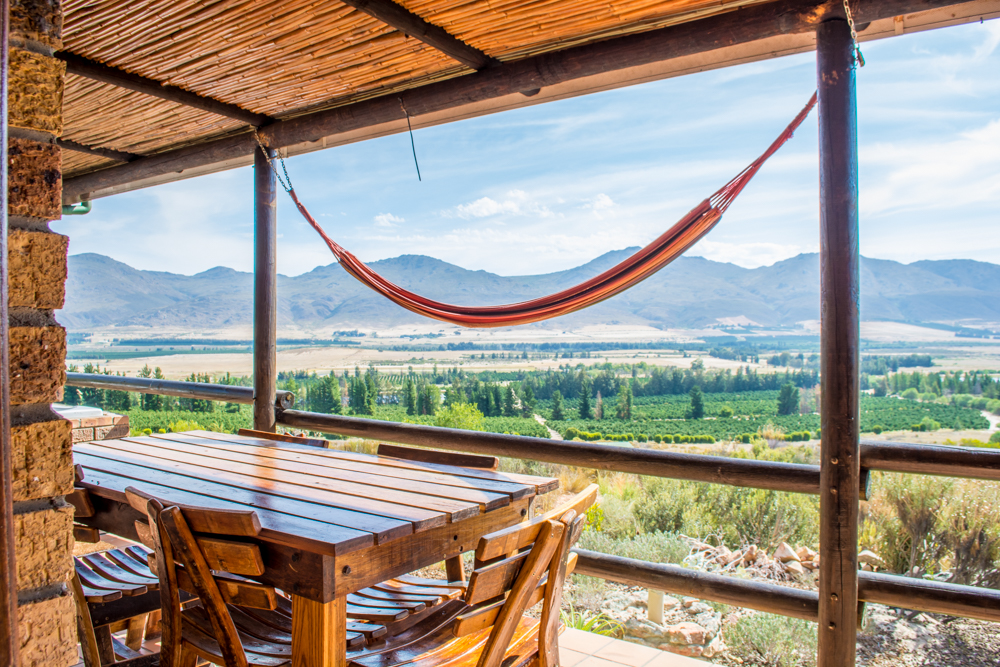 This hammock overlooks the Citrusdal farmlands, just a short 5-kilometere drive from town in the Wolfkop Nature Reserve. 