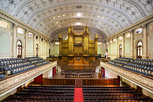 The PMB City Hall has one of the has one of the finest organs in SA. Photo by Teagan Cunniffe.