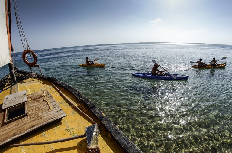 Visitors to Machangulo can easily combine a day filled with adventures, such as dhow sailing, kayaking, sport fishing and snorkelling.