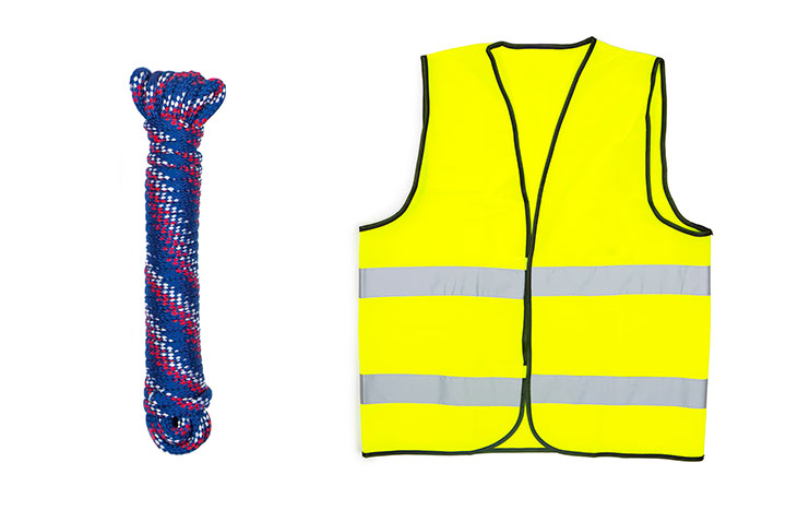 Rope and reflective vest