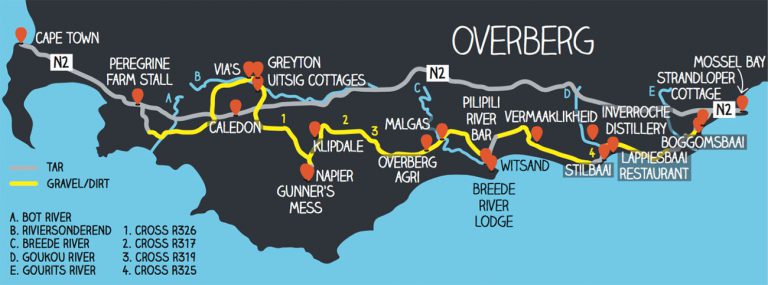 Motorbike routes: Overberg, Cape Town, Mossel Bay