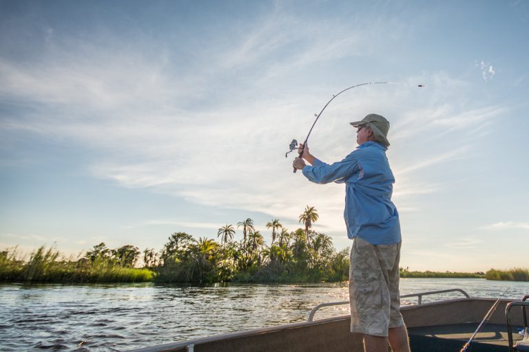 Meet Pops. Here is spinning in the reed-lined channels of the picturesque Okavango waters. 