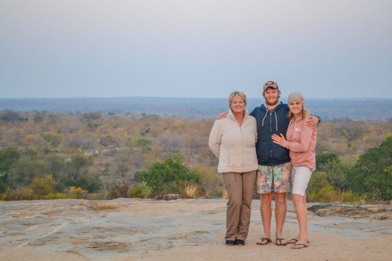 Standing on the granite domes so typical of the Skukuza Area with my mom, who flew into the Skukuza Airport. 