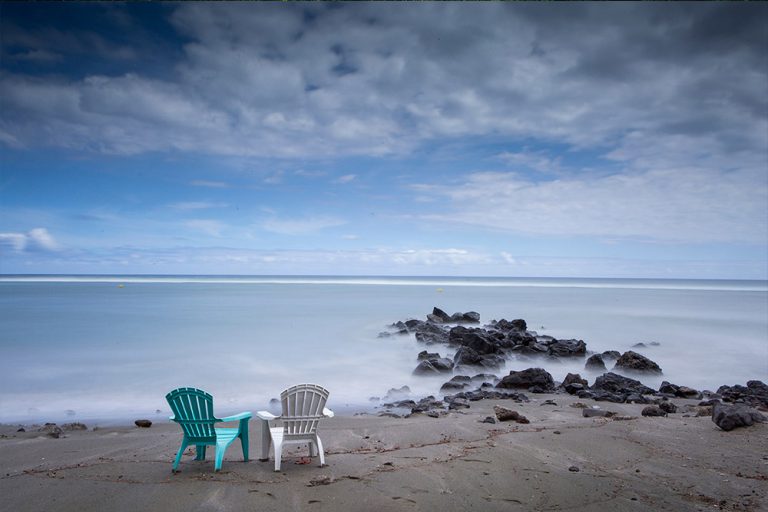 Beachside chairs, taken using the Little Stopper and 0.9 Soft Grad ND filter at 10.40am. ISO 100, f/22, 30 sec