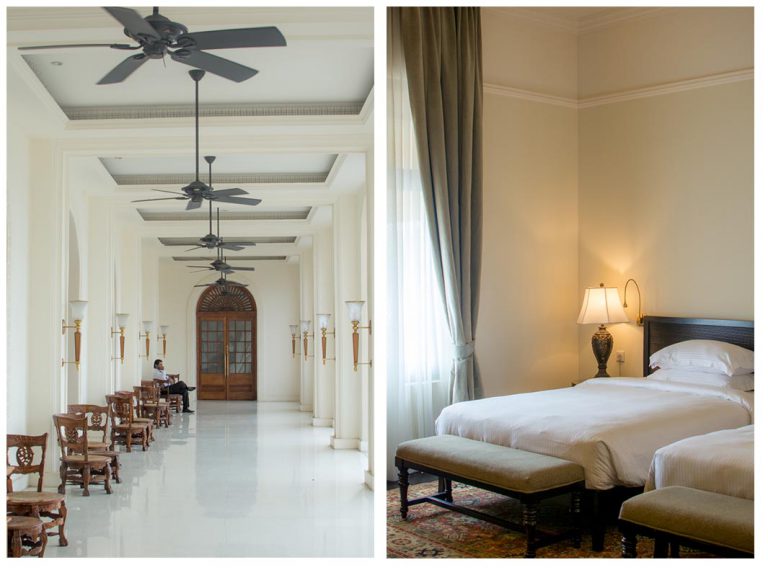 Classic colonial-style interiors at the plush Galle Face Hotel. 