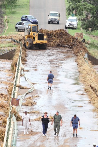 Letaba bridge, Kruger floods, 2013