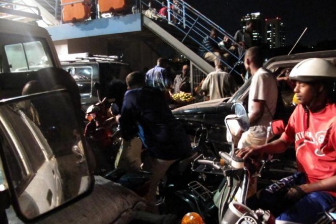 Night ferry in Dar es Salaam, Tanzania