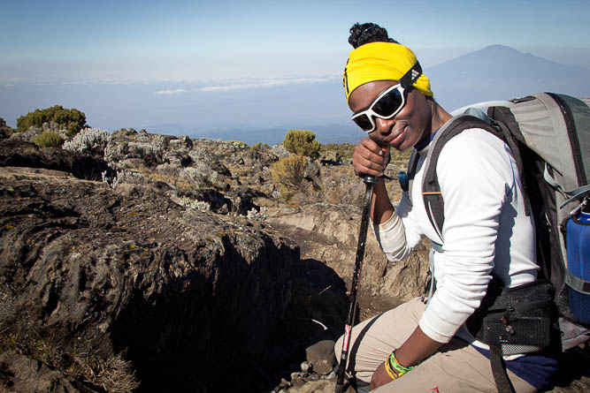 Hlubi Mboya climbs Kilimajaro