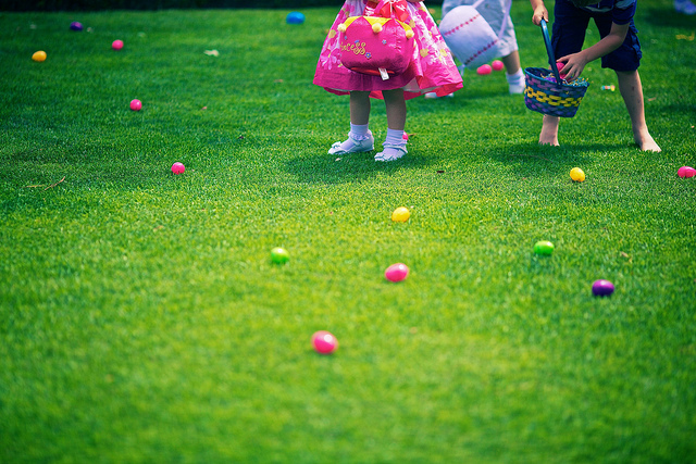 Easter, easter egg hunting