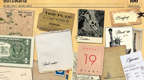 The Trip Rider app has an awesome vintage design and lets you organise your trip