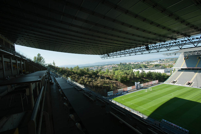 Braga stadium city view