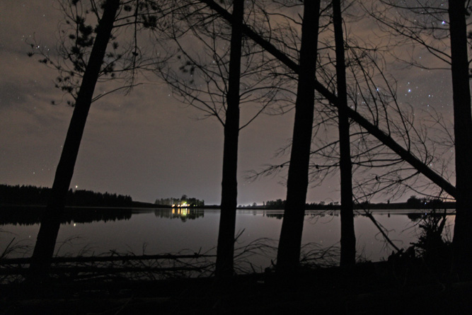 Eikenhof dam by night