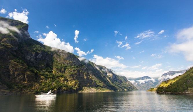 Norway fjord in sunshine