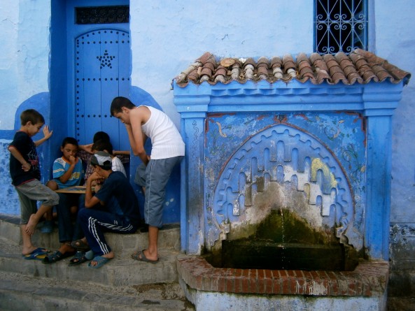 Local kids, Chefchauoen, Morocco's Blue City