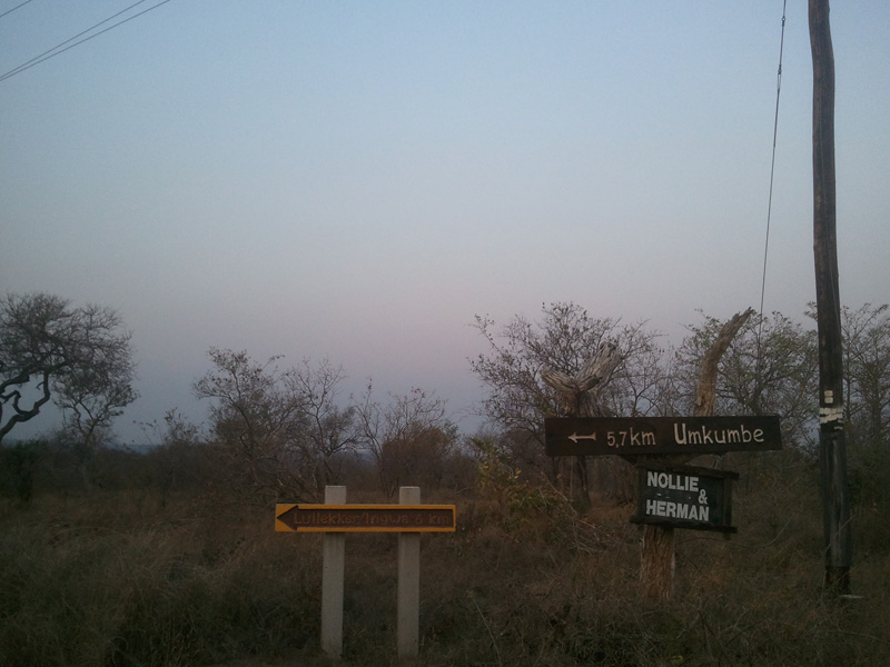 Signage to the Camps in Sabi