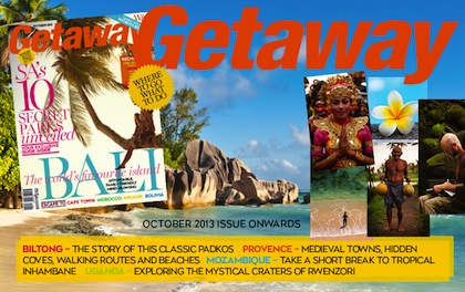 Getaway magazine, October issue