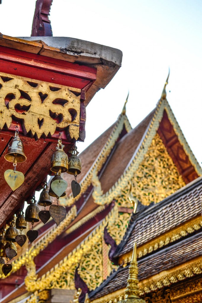 Golden bells from a temple in Chiang Mai. Photo by Melanie van Zyl