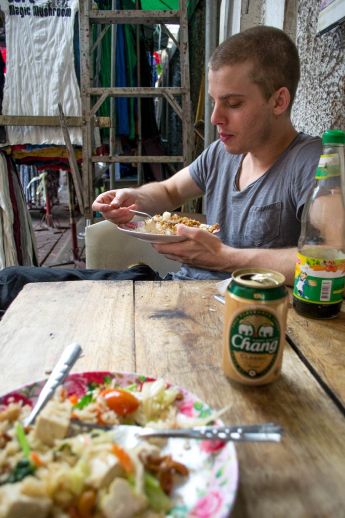 Food and Chang beer - staples in Thailand. Photo by Melanie van Zyl