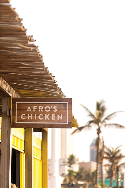 Fresh air, great views and super more-ish food. Afros Chicken is set to become one of those legendary local spots for grabbing a bite after surfing or catching up with friends over cappuccinos.