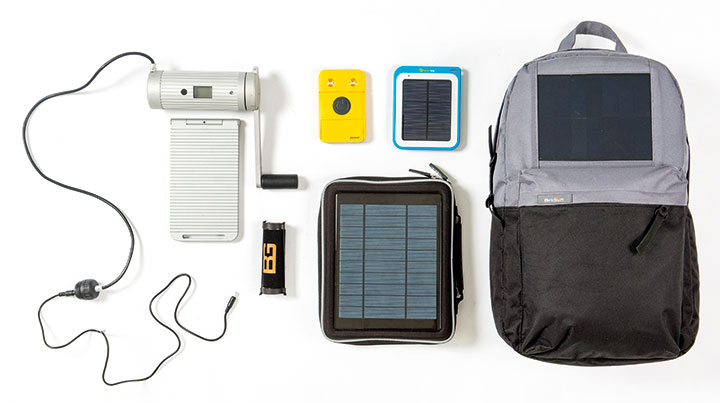 Compact solar chargers