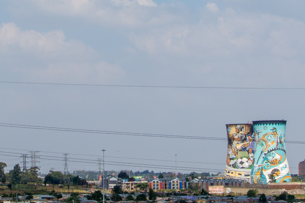The Orlando Towers are visible from nearly every point on our tour through Soweto. Photo by Melanie van Zyl 