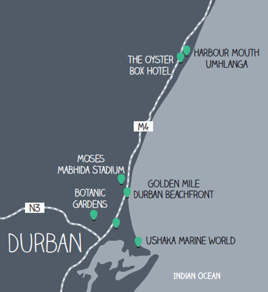 Map of Durban