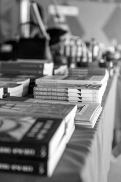 Books for sale during the Bosman Weekend. Photo by Teagan Cunniffe. 