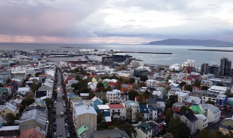 Sunset over Reykjavik. Over 60 per cent of the countrys 330000 population lives in the capital city.