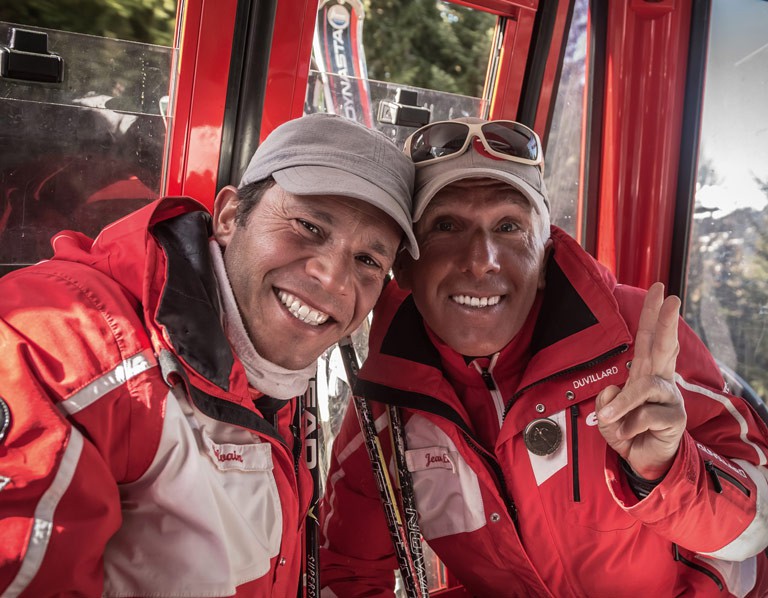 Ski instructors, Sylvain Gandy and Jean-Luc Bastard
