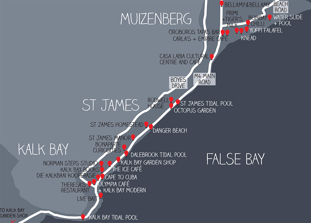 Muizenberg map