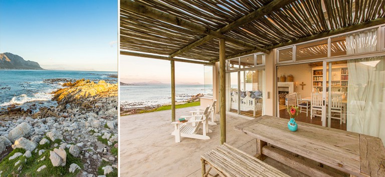 This airy beach house overlooks Bettys Bay, and you can take in the view while penguins and dassies suntan themselves on the lawn by your feet. 