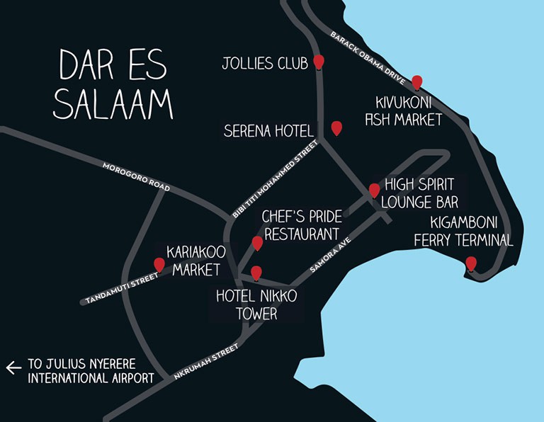 Dar es Salaam - map