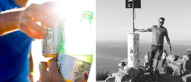 Its tradition for first-time climbers to touch the marker on the pinnacle on Lions Head