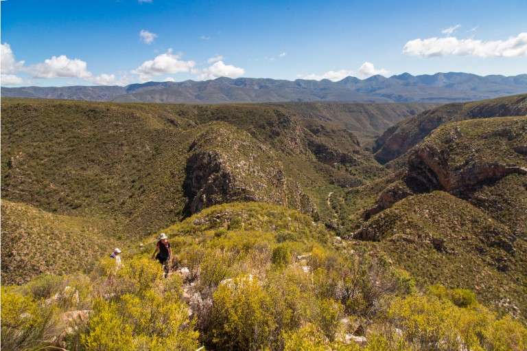 Leopard Trail - After a steep descent on the last day, you reach this rewarding viewpoint over Birdsong Valley