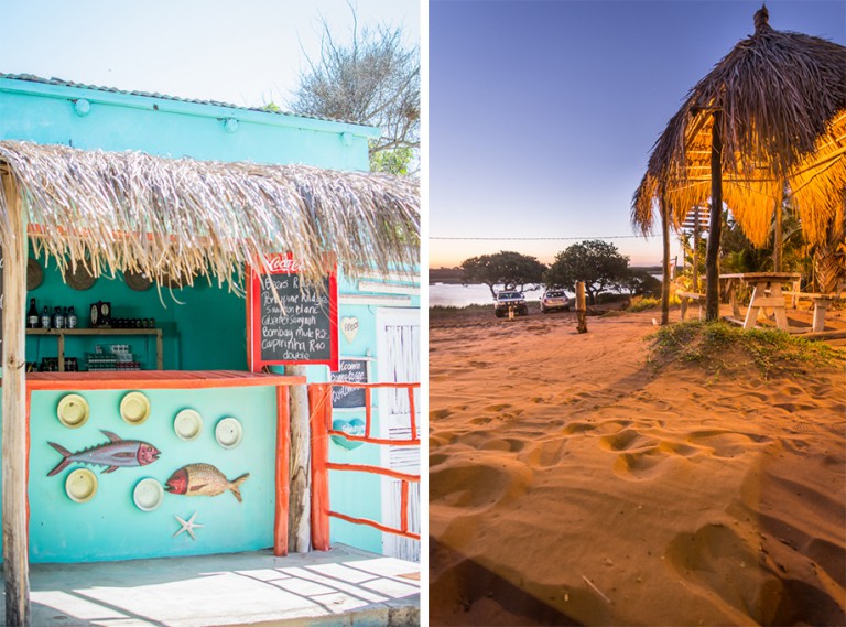 Come to See restaurant is the colour of the azure ocean and dip your toes into sand below restaurant tables at the Sunset Shack.