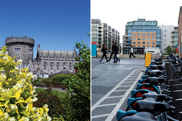 Dublin Castle is a must-visit. The Spencer Hotel overlooks the Grand Canal in Docklands. Photos by Elsa Young. 