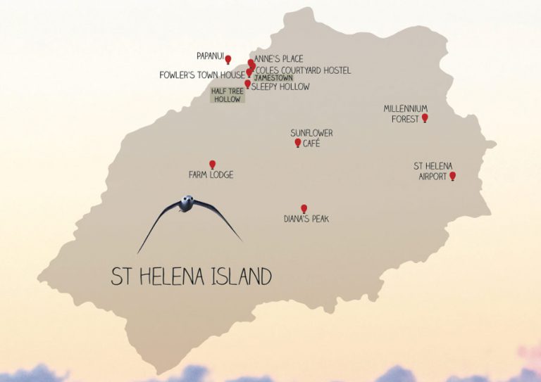 St Helena map