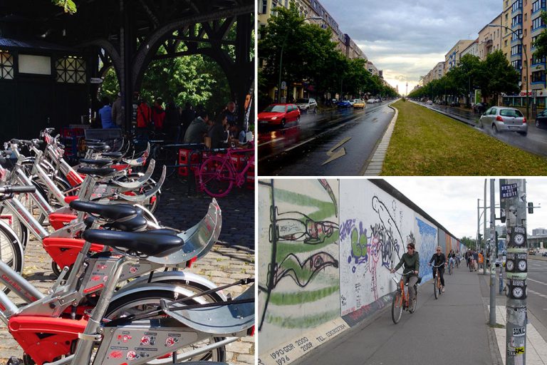Bike share schemes - Cycling in Berlin is as functional as it is enjoyable given its extensive cycle path network and interesting routes along the Berlin Wall.