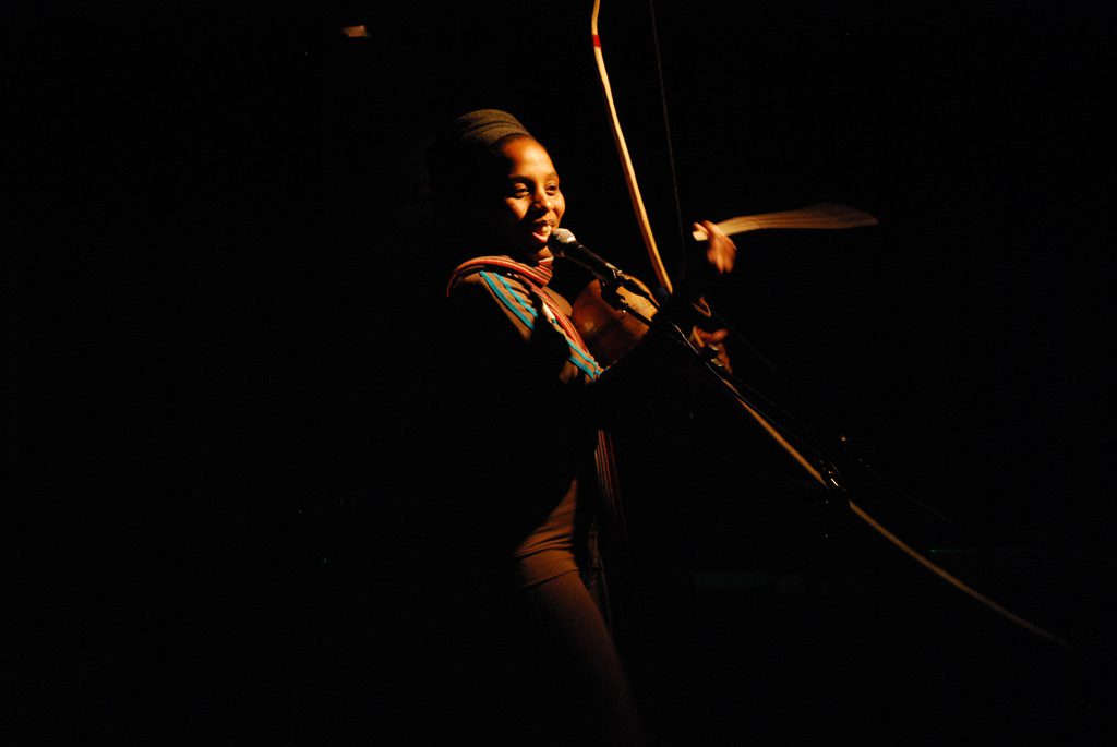 An artist performs at The Bassline in Newtown. Photo by Erich.