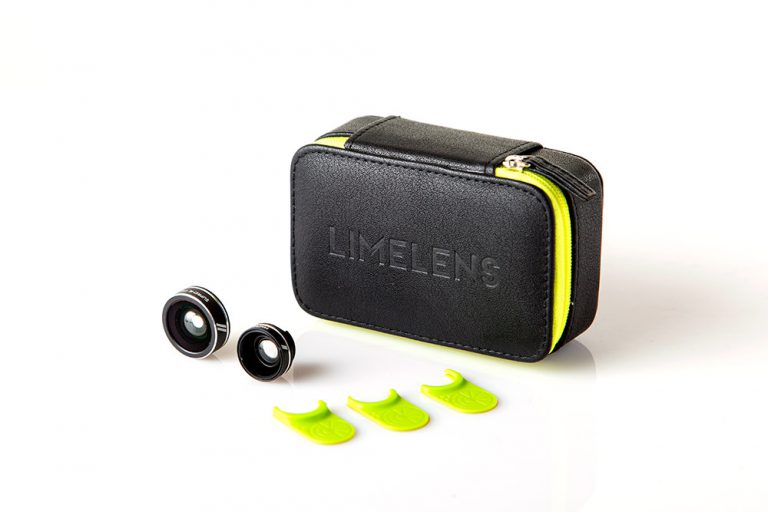 The Limelens lens set consists of The Captain (fisheye lens) and The Thinker (dual macro and wide-angle lens). It retails for R649