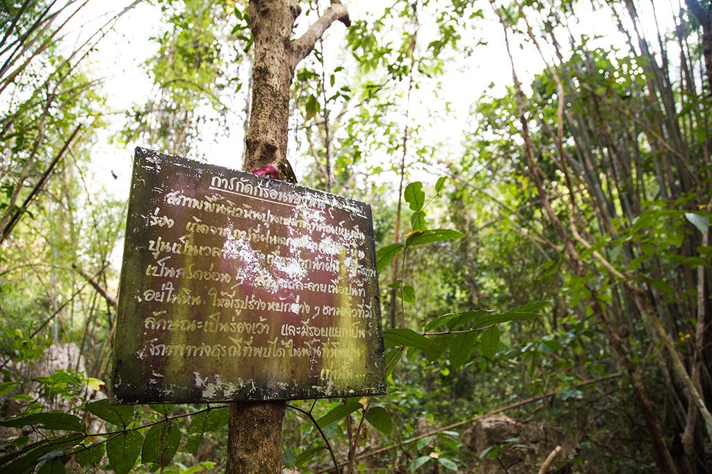 If you're lost on the Chiang Dao nature trail and can't read Thai, you're probably going to stay that way. 