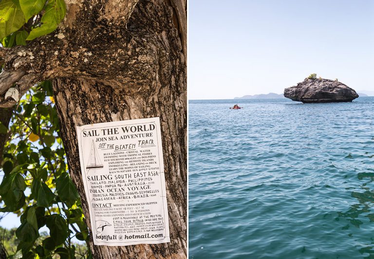 Sail the world, strange hand-written note tacked to a beachside tree? Yeah. Don't mind if I do. 