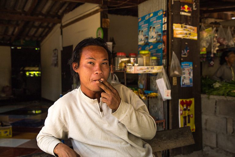 I met this fellow in Chiang Dao. We didn't speak any common languages, but enthusiasm for cigarettes (like sport) is universally understandable. 