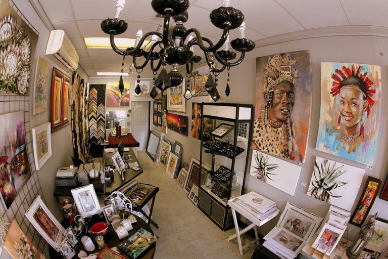 Original artworks and framing of South African artists. Image courtesy of Purple Heart Gallery