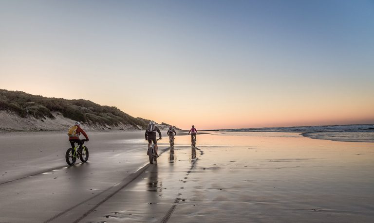 Day 1: the tour begins at Morgan Bay and we set out before dawn to make the most of the low tide and beautiful riding conditions. 