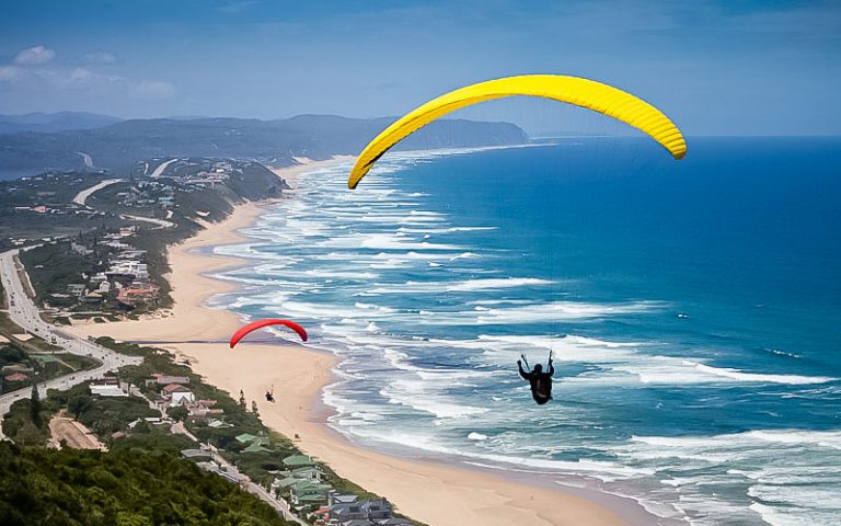Soaring over the Wilderness dunes with Cloudbase Paragliding. Photo credit: Scott Ramsay.