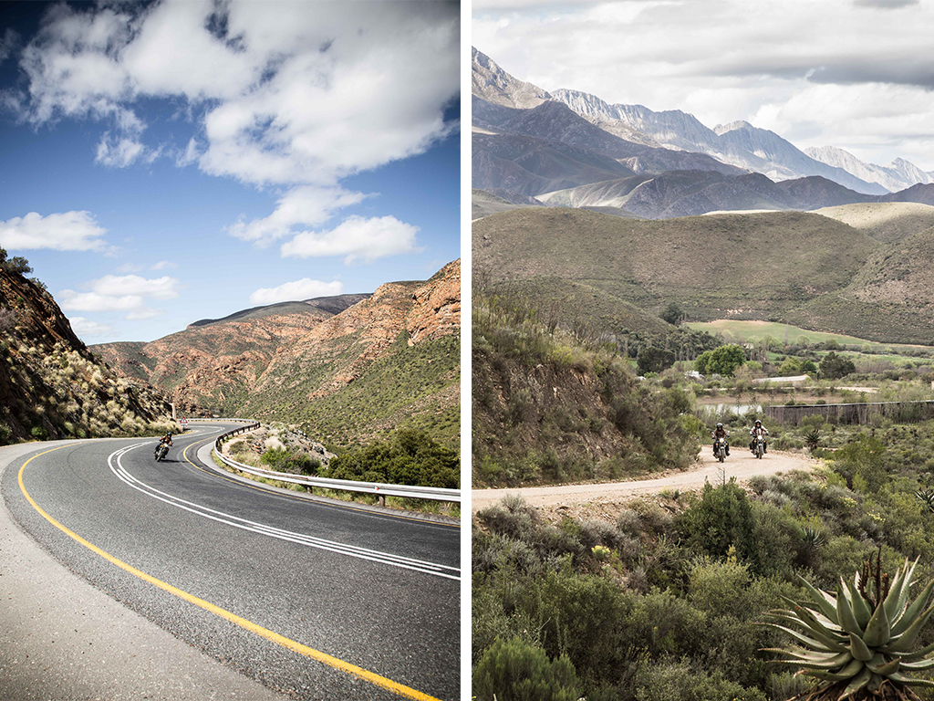 LEFT Huisrivier Pass bends beautifully around Paardenberg. RIGHT The road out of Calitzdorp with the Swartberg Mountains looming in the background.