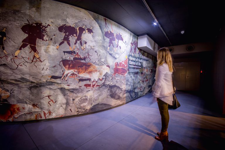 Replicas of San rock art at The Origins Centre at Wits.