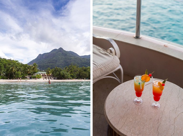 Early morning swims and afternoon cocktails- that's how you fill a day in the Seychelles. 