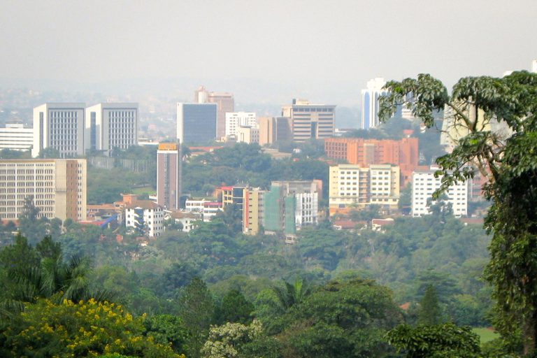 A view of Kampala through the trees. Photo by Rachel Strohm, Flickr. 